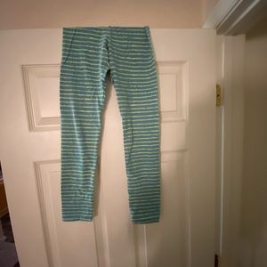 Leggings green gently worn sz 14 girls old navy